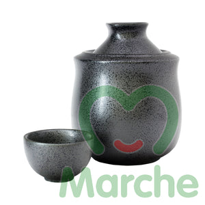 Ceramic Sake Warmer(L)｜黑結晶清酒壺(大)｜黑結晶酒かんき(大)